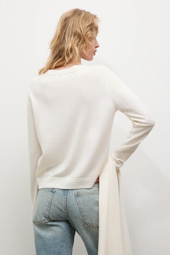 Odzież Answear.LAB kardigan z wełny merino z szalem WA25-SWD025 beżowy