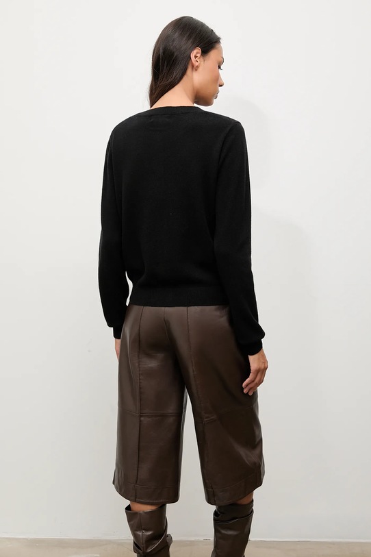 Odzież Answear.LAB kardigan z wełny merino z szalem WA25-SWD025 czarny