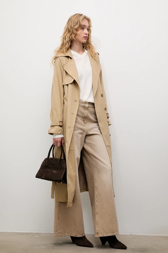 Answear.LAB sweter wełniany WA25-SWD027 beżowy WA25
