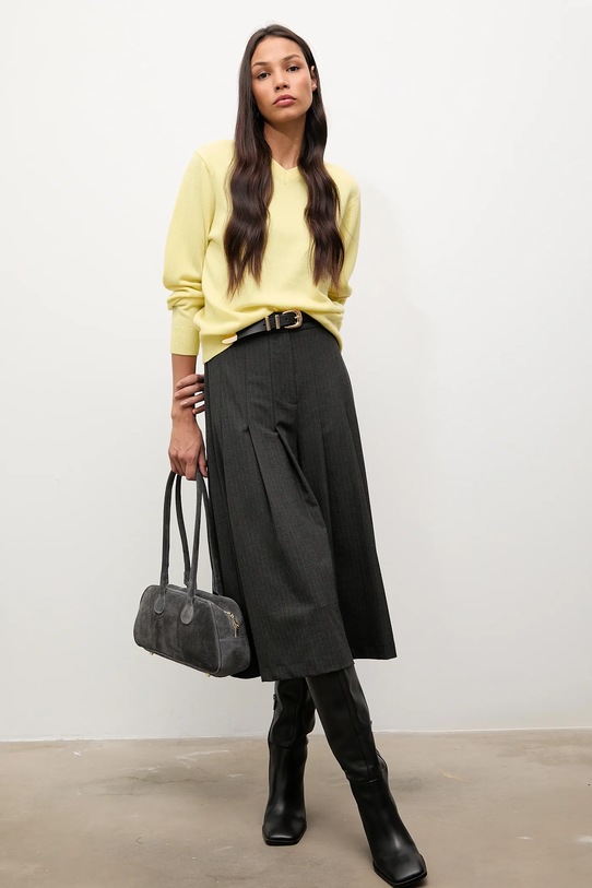 Answear.LAB sweter wełniany WA25-SWD027 żółty WA25