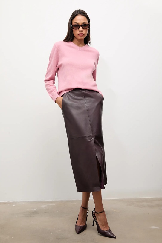Answear.LAB sweter wełniany WA25-SWD027 różowy WA25