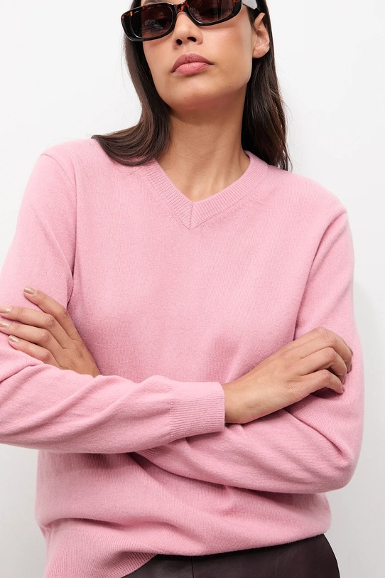 Πουλόβερ από μαλλί μερινό Answear.LAB ροζ WA25-SWD027