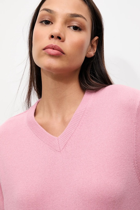 Answear.LAB sweter wełniany WA25-SWD027 różowy