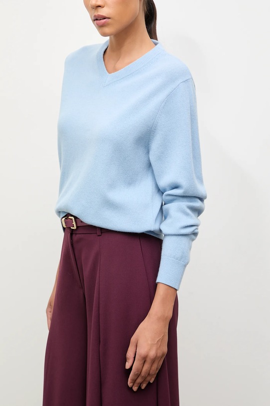Answear.LAB sweter wełniany WA25-SWD027 niebieski WA25