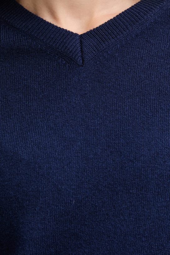Answear.LAB sweter wełniany WA25-SWD027 granatowy