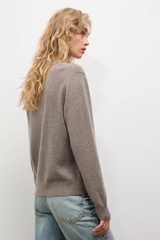 Odzież Answear.LAB sweter wełniany WA25-SWD027 brązowy