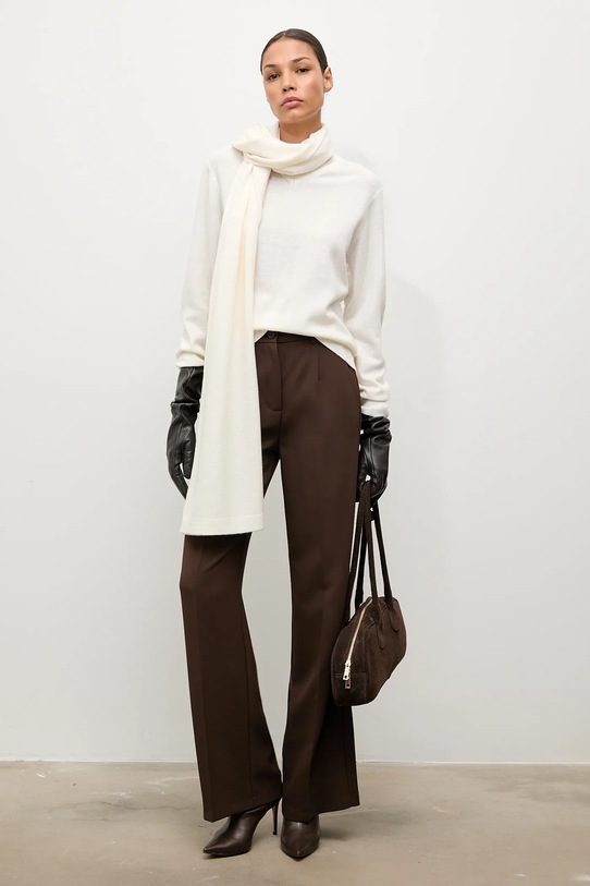 Answear.LAB sweter wełniany WA25-SWD028 beżowy WA25