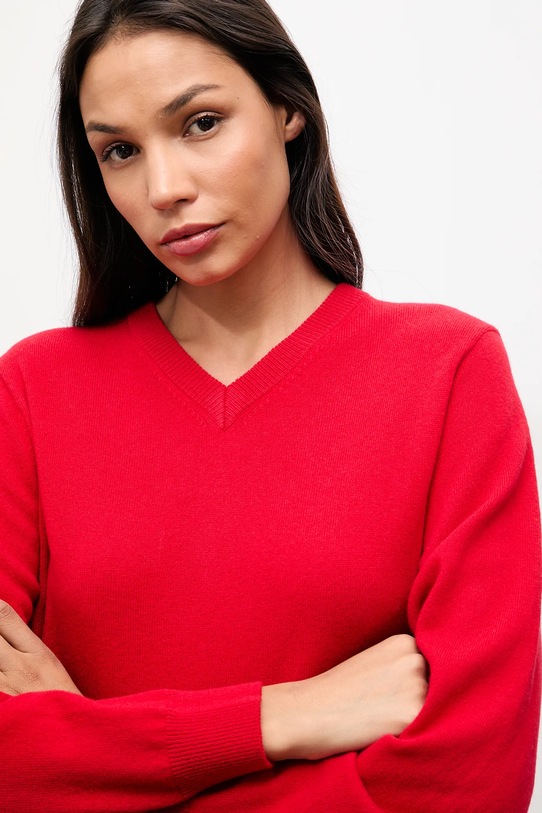 Answear.LAB sweter wełniany WA25-SWD028 czerwony