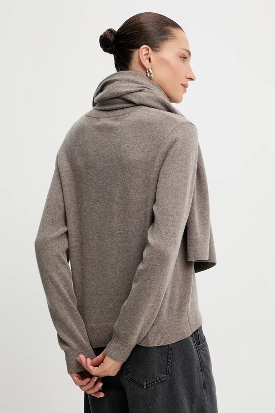 Odzież Answear.LAB sweter wełniany WA25-SWD028 brązowy