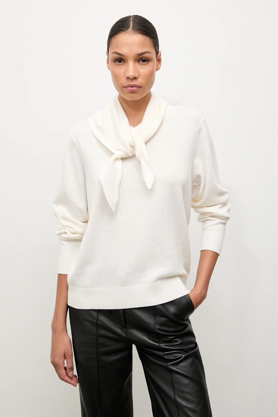 Answear.LAB sweter wełniany WA25-SWD029 beżowy WA25