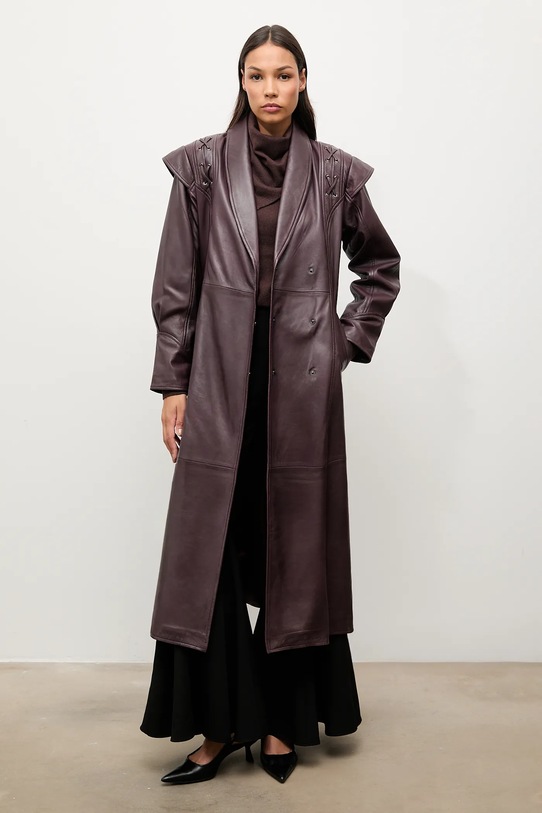 Answear.LAB sweter wełniany WA25-SWD029 brązowy WA25