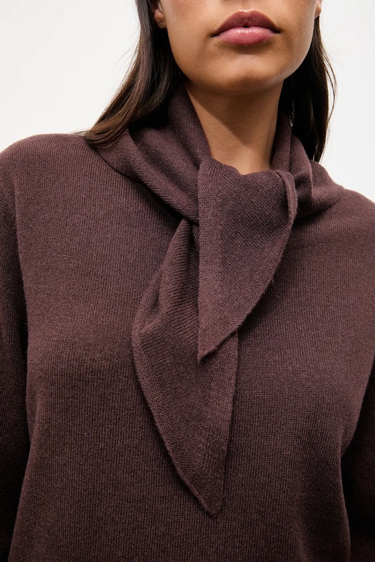 Answear.LAB sweter wełniany WA25-SWD029 brązowy
