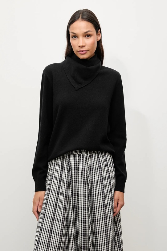 Answear.LAB pulover de lana subtiri negru WA25-SWD029