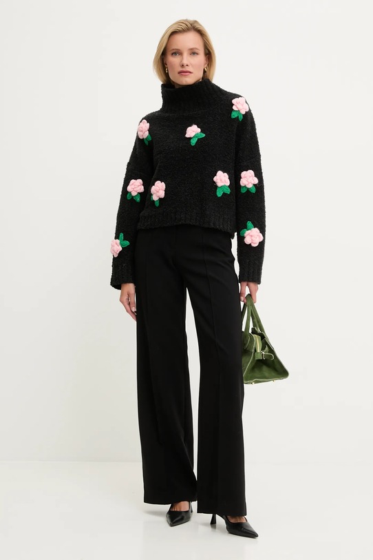 Answear.LAB sweter z dodatkiem wełny lu2408.fh czarny WA25