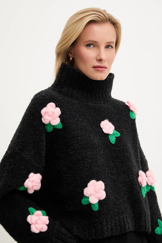 Answear.LAB sweter z dodatkiem wełny lu2408.fh czarny