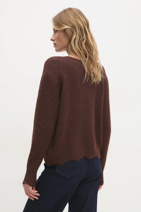 Odzież Answear.LAB sweter z wełną lu2411 brązowy