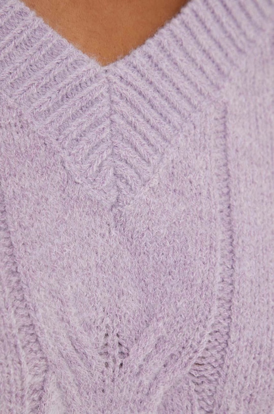Pulover s dodatkom vune Answear.LAB lu4410.FWK ljubičasta