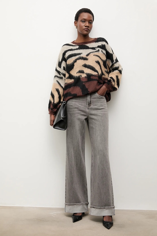 Answear.LAB pulover din amestec de lână lu1115.fh maro WA25