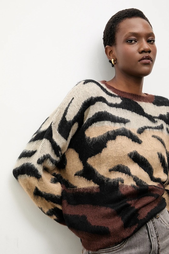 Answear.LAB pulover din amestec de lână lu1115.fh maro