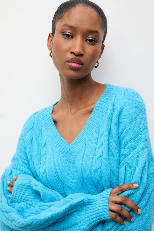 Answear.LAB sweter z wełną lu4410.fh niebieski