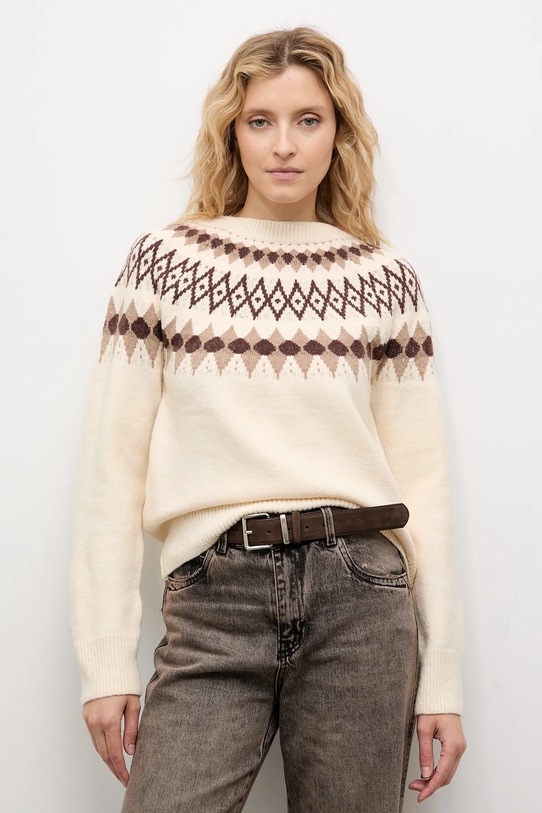 Answear.LAB sweter z wełną beżowy LU2522.fh