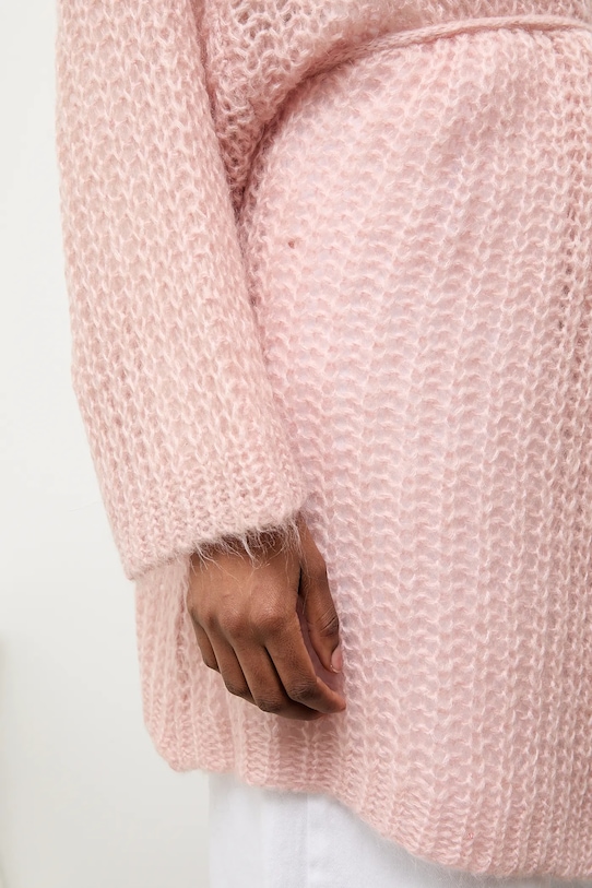 Answear.LAB kardigan z dodatkiem wełny 10421.iak różowy