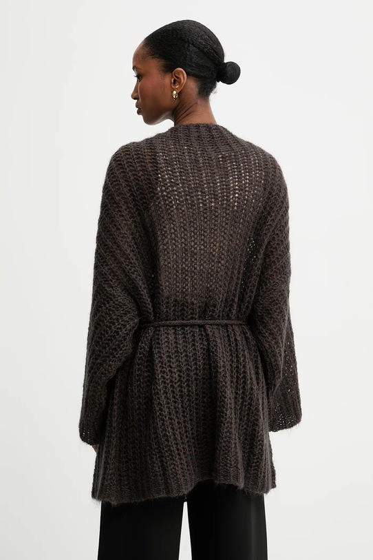 Odzież Answear.LAB kardigan z dodatkiem wełny 10421.iak brązowy