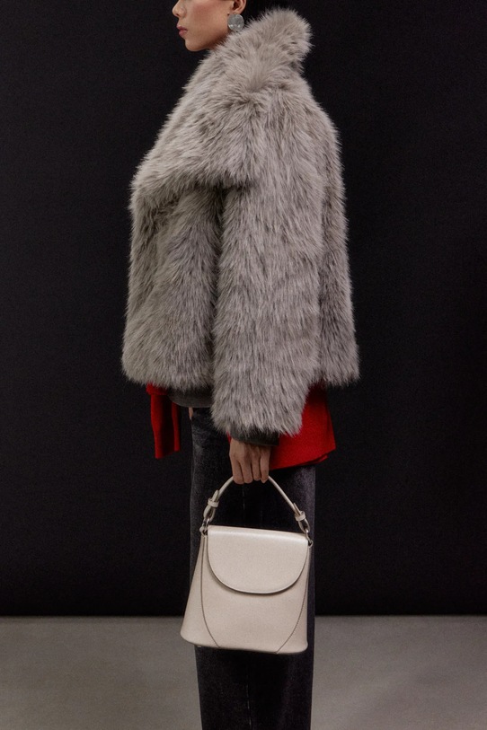 Answear.LAB torebka skórzana skóra licowa beżowy 635.cjk