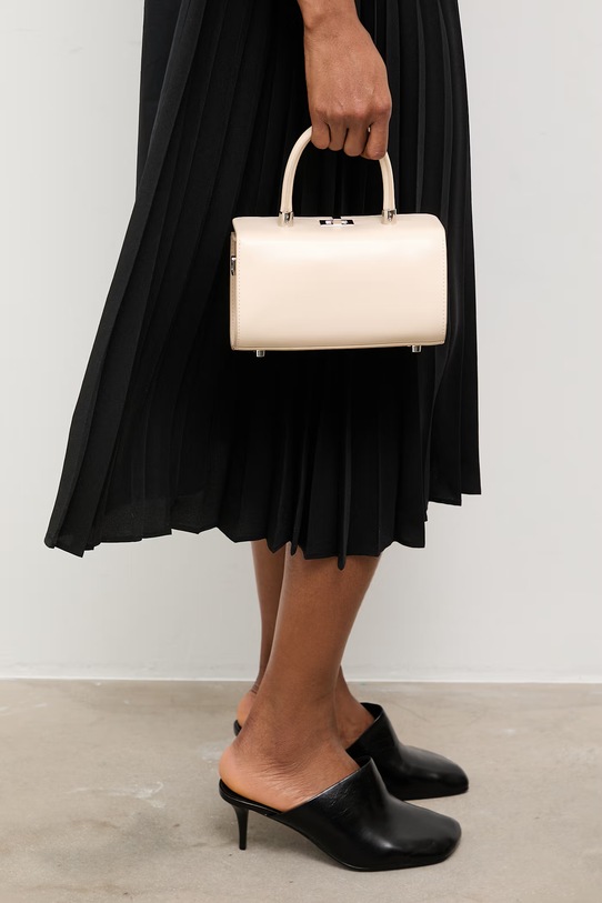 Kožená kabelka Answear.LAB usňová koža béžová 652.cjk