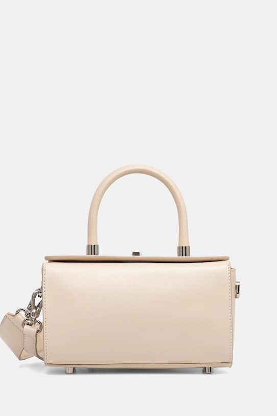 Кожена чанта Answear.LAB гладка кожа бежов 652.cjk