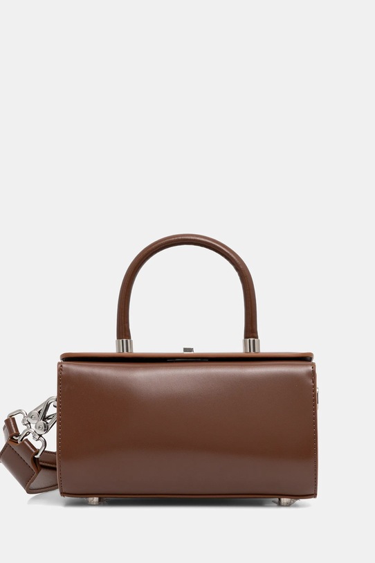 Кожена чанта Answear.LAB гладка кожа кафяв 652.cjk