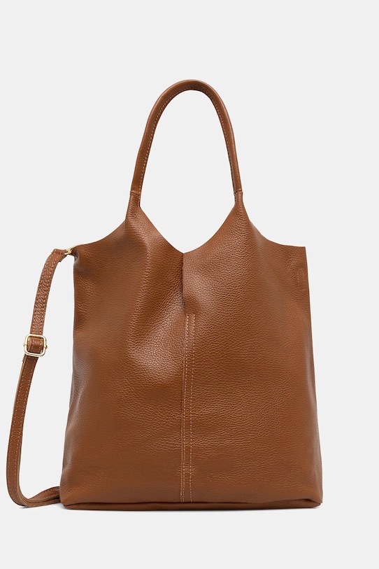 Answear.LAB torebka skórzana skóra licowa brązowy 916.hak