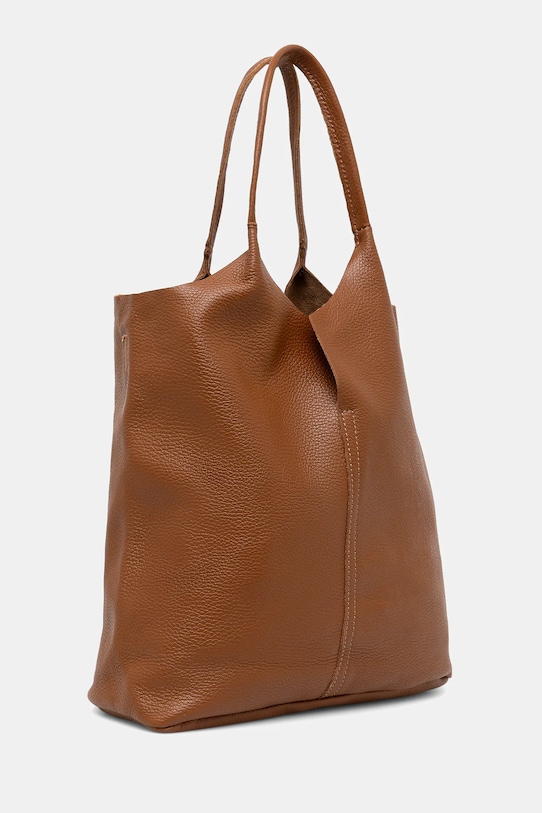 Answear.LAB torebka skórzana 916.hak brązowy WA25