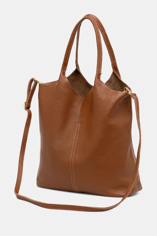 Akcesoria Answear.LAB torebka skórzana 916.hak brązowy