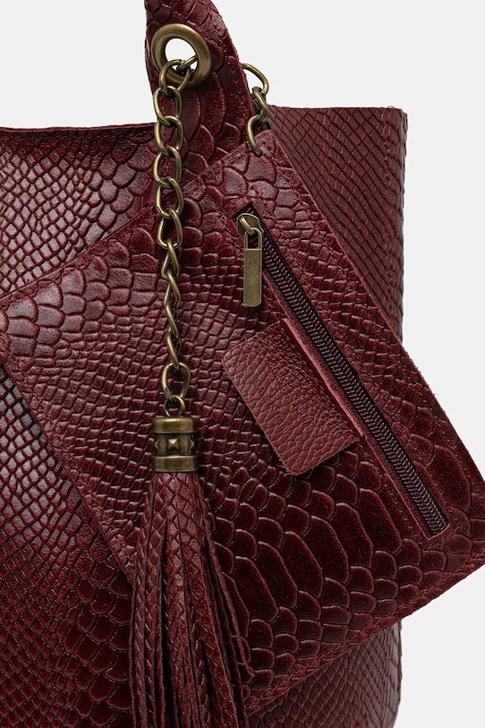 Kožená kabelka Answear Lab burgundské 579.hak