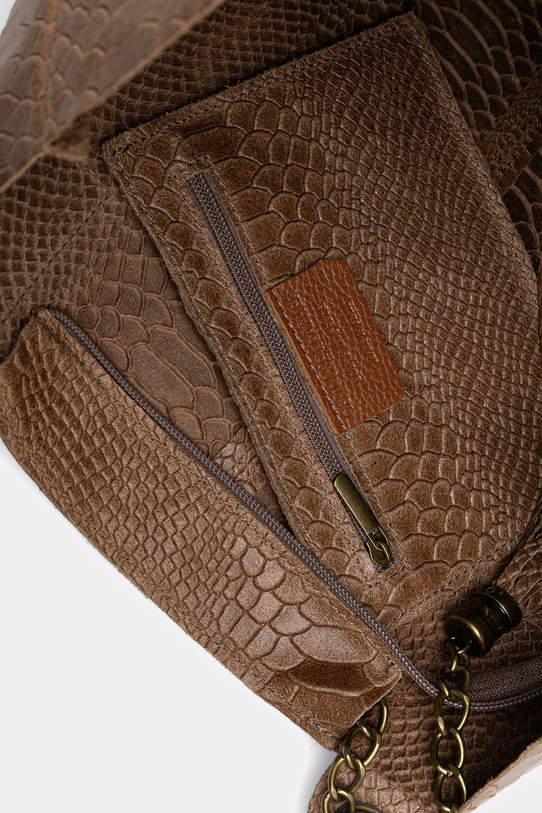 Kožená kabelka Answear Lab 579.hak hnedá