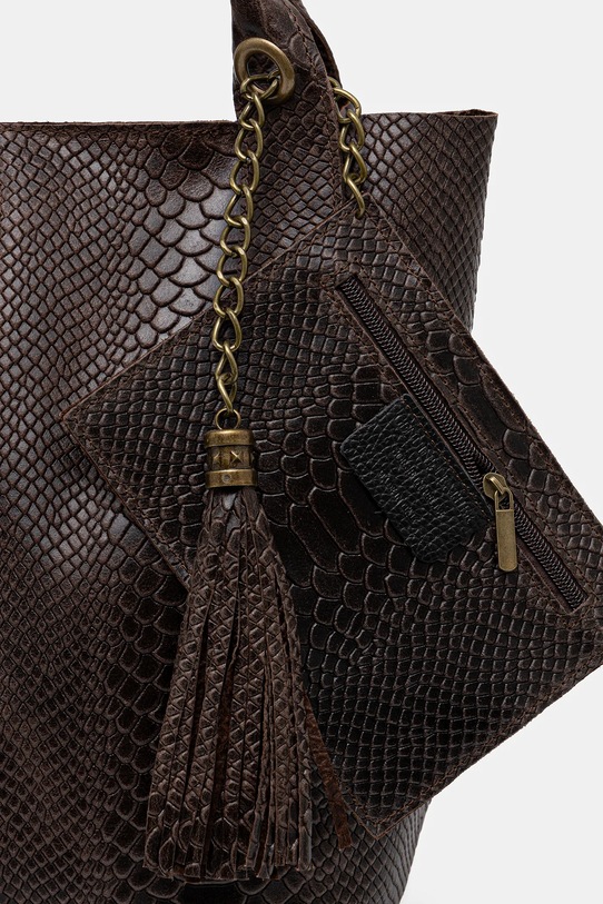 Kožená kabelka Answear.LAB hnědá 579.hak