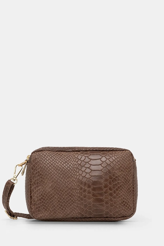 Кожена чанта Answear.LAB гладка кожа кафяв 446.hak