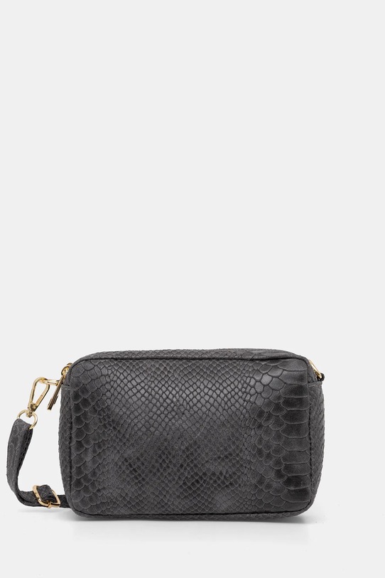 Δερμάτινη τσάντα Answear.LAB λείο δέρμα γκρί 446.hak