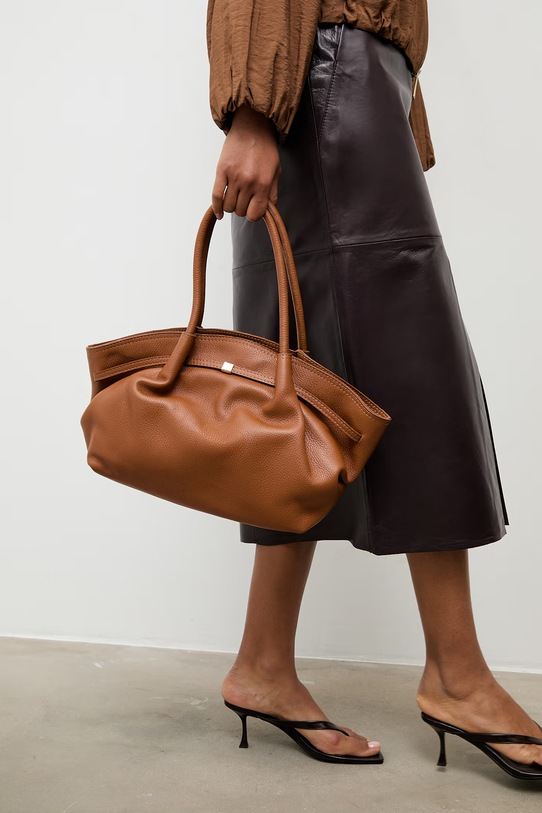 Answear.LAB torebka skórzana skóra licowa brązowy WA25-TOD048