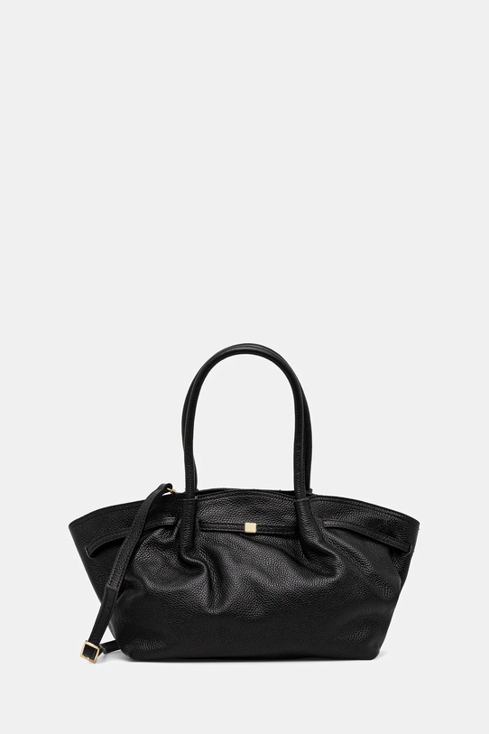 Answear.LAB poseta de piele uni negru 1250.hak