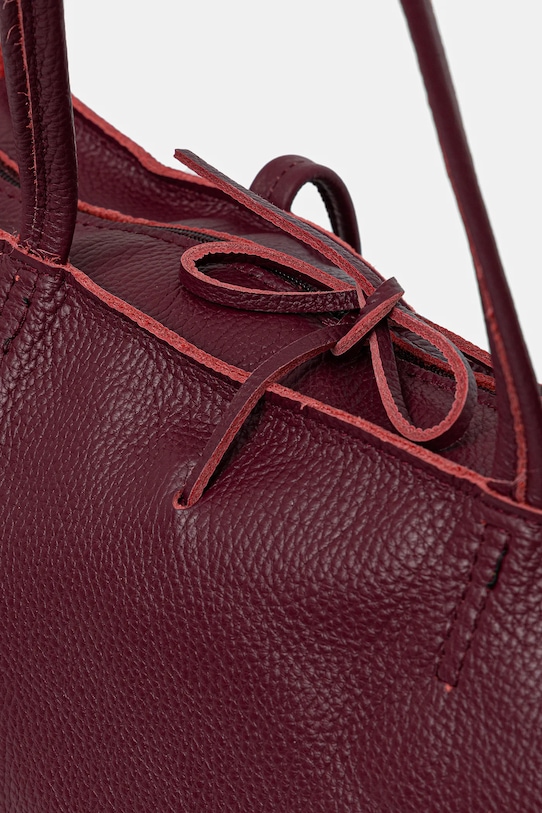 Answear Lab poseta de piele burgundia 755.hak