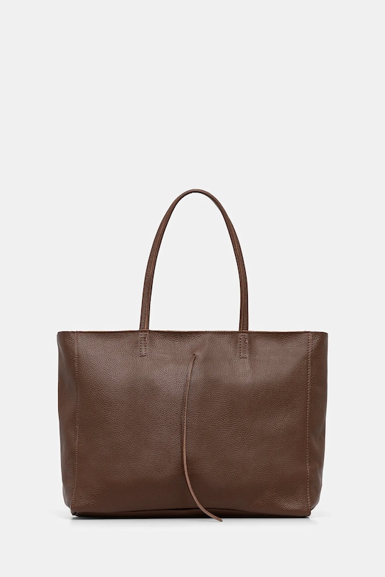 Answear Lab torebka skórzana skóra licowa brązowy 755.hak