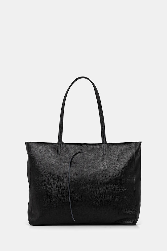 Answear Lab torebka skórzana skóra licowa czarny 755.hak