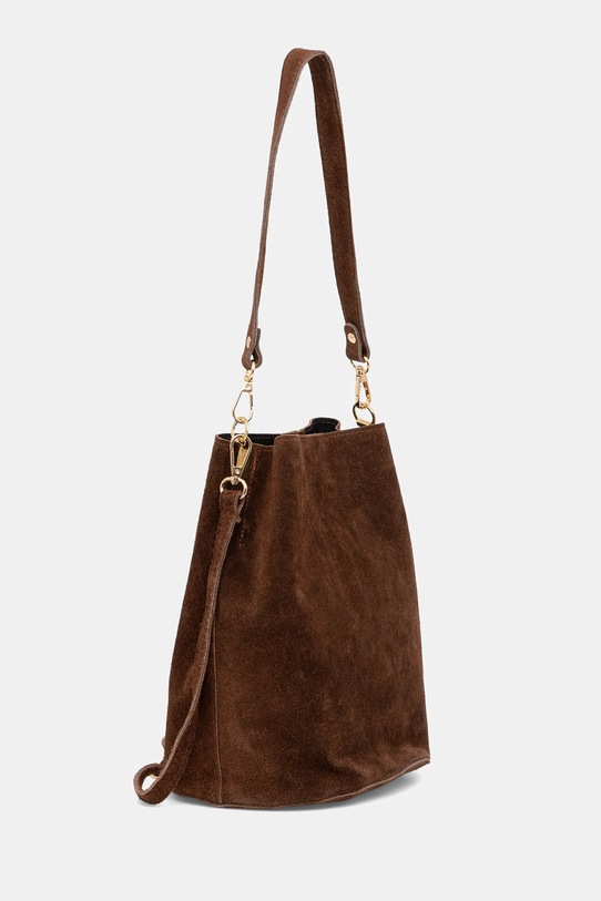 Answear.LAB torebka zamszowa 1268.hak brązowy WA25