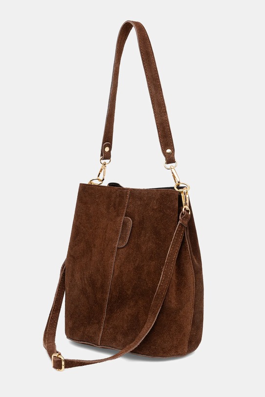 Akcesoria Answear.LAB torebka zamszowa 1268.hak brązowy