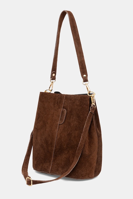 Akcesoria Answear.LAB torebka zamszowa 1268.hak brązowy