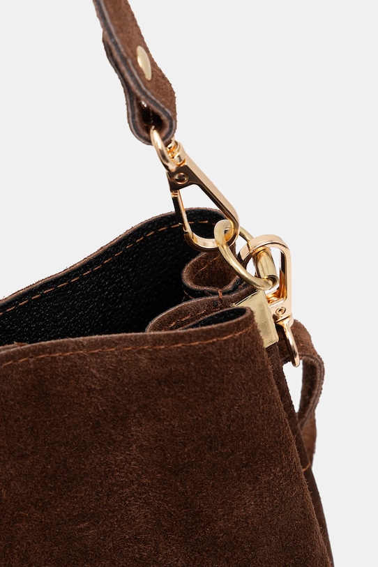 Answear.LAB torebka zamszowa brązowy 1268.hak