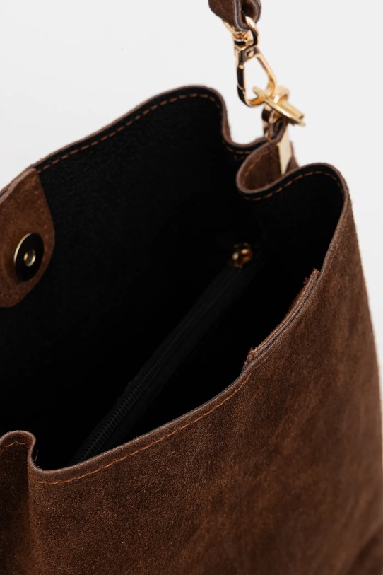 Answear.LAB torebka zamszowa 1268.hak brązowy