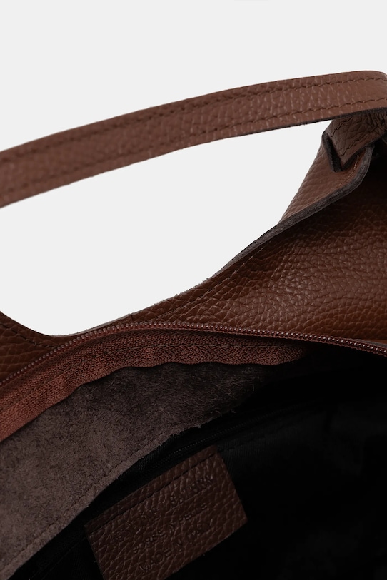 Kožená kabelka Answear.LAB 1239.hak hnedá